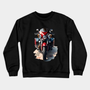 red  vintege motorcycle design Crewneck Sweatshirt